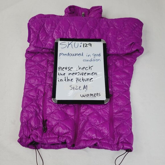 Columbia Women's Magenta Purple Turbodown 650 Mountain Quilted Puffer Jacket M - Picture 7 of 7